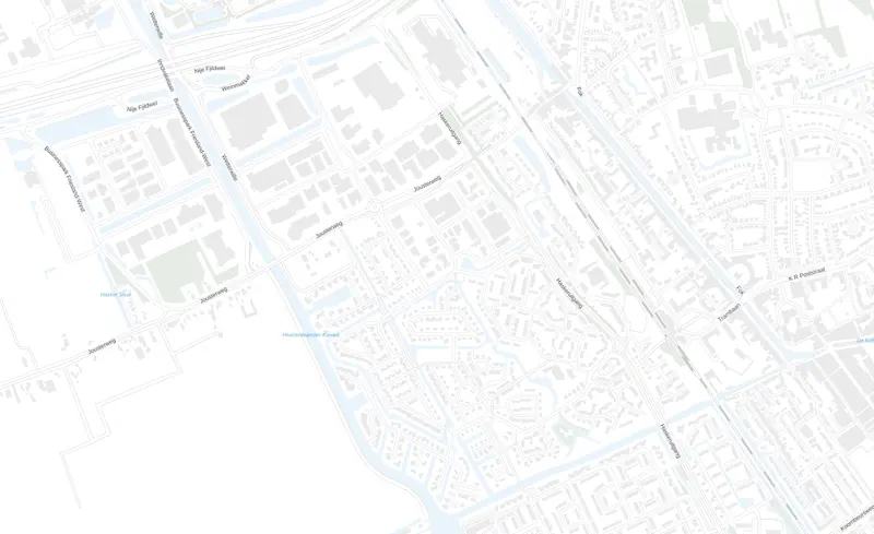 Kaart van de omgeving van Roede 8 in Heerenveen